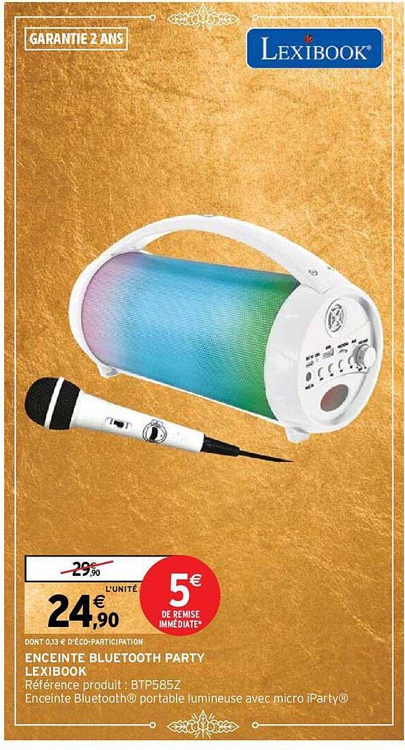 Enceinte Bluetooth Party Lexibook