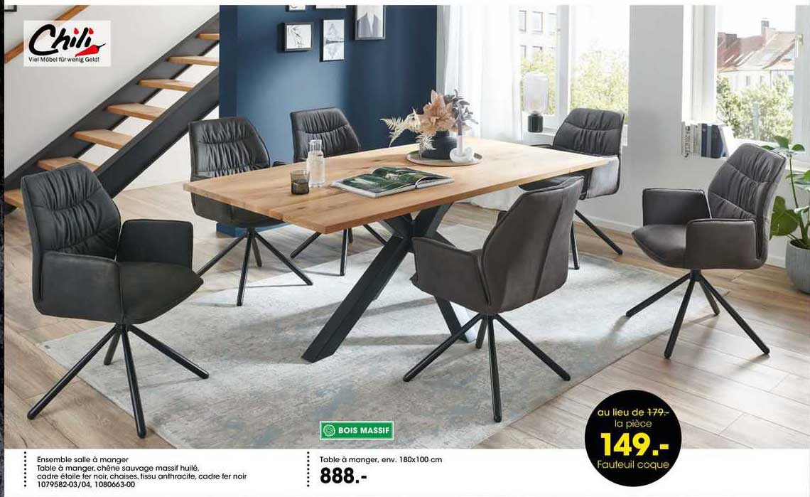 ensemble salle à manger chili