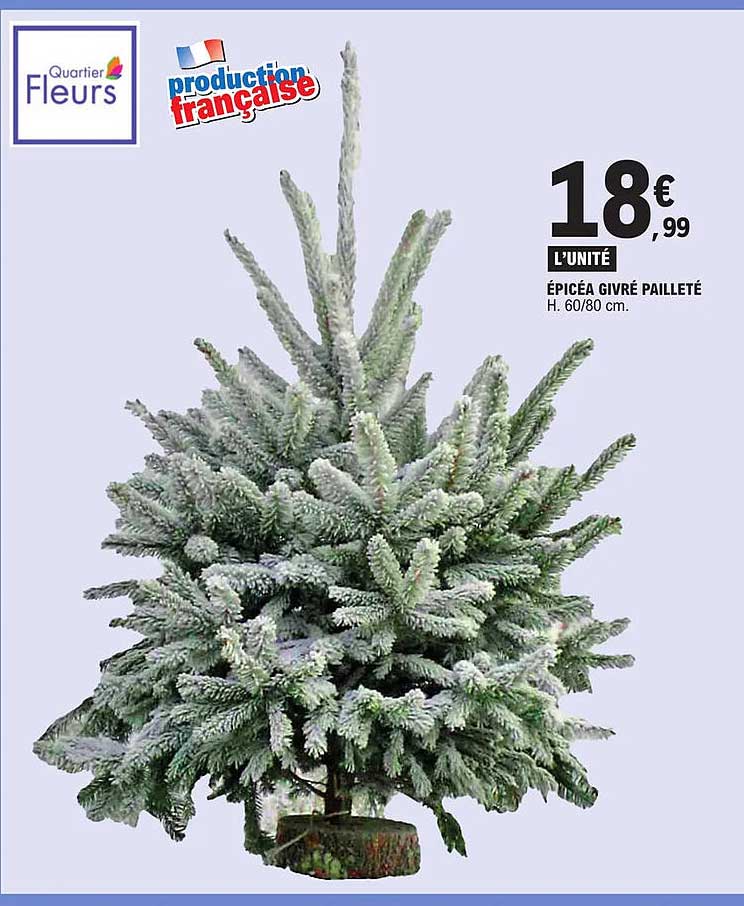 épicéa givré pailleté