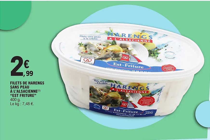 filet de harengs sans peau à l'alsacienne "est friture"