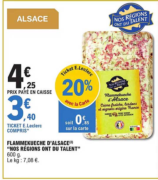 flammekueche d'alsace "nos régions ont du talent"