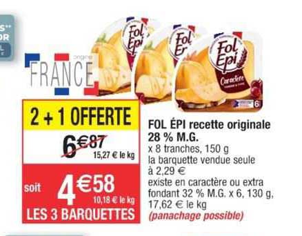 fol épi recette originale 28% m.g.