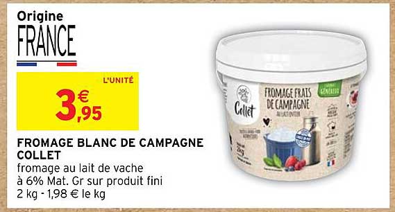 fromage blanc de campagne collet