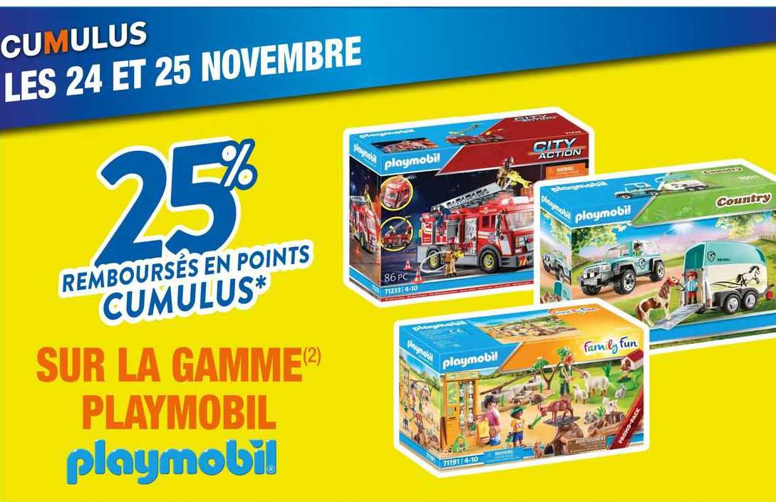 Gamme Playmobil 25% Remboursés En Points Cumulus