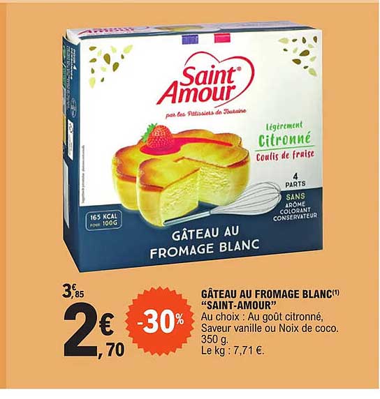 gâteau au fromage blanc "saint-amour"