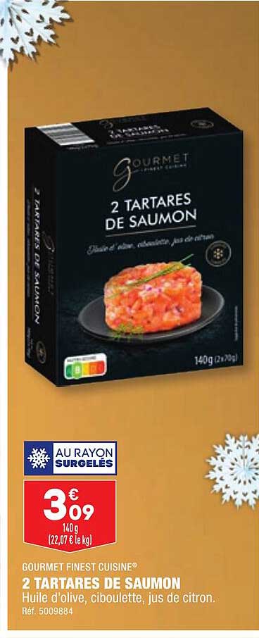 ggourmet finest cuisine 2 tartares de saumon