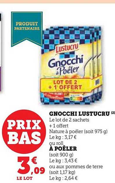 Gnocchi Lustucru à Poêler