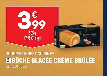 gourmet finest cuisine bûche glacée crème brûlée