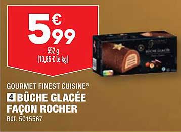 gourmet finest cuisine bûche glacée façon rocher