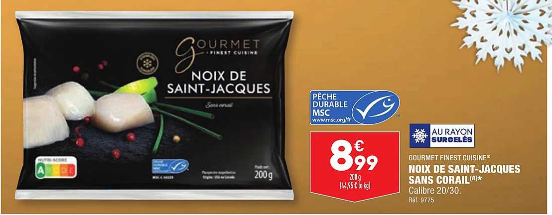 gourmet finest cuisine noix de saint-jacques sans corail