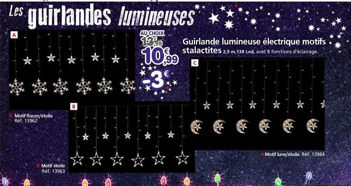 guirlande lumineuse électrique motifs stalactites