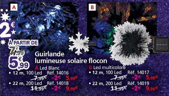 guirlande lumineuse solaire flocon