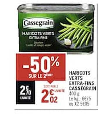 haricots verts extra-fins cassegrain