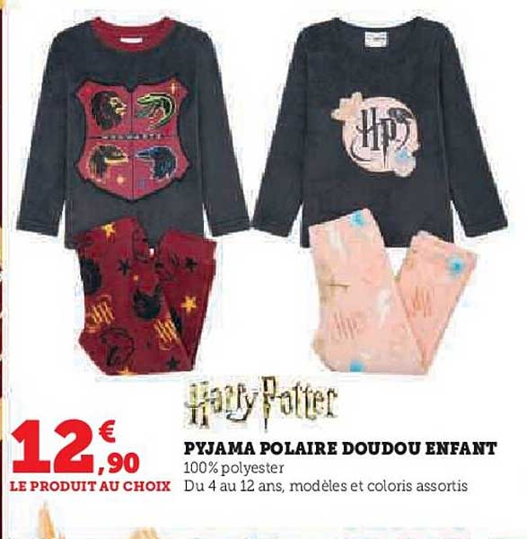 Harry Potter Pyjama Polaire Doudou Enfant