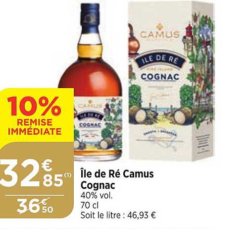 île de ré camus cognac 10% remise immédiate