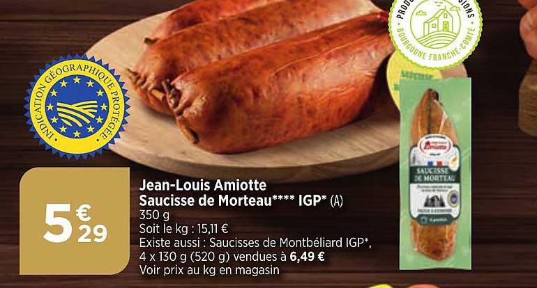 jean-louis amiotte saucisse de morteau igp