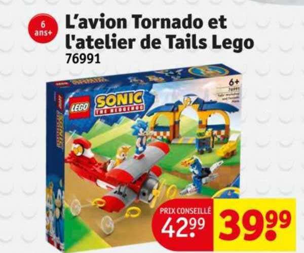 l'avion tornado et l'atelier de tails lego