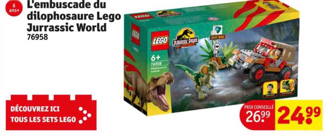 l'embuscade du dilophosaure lego jurrassic world