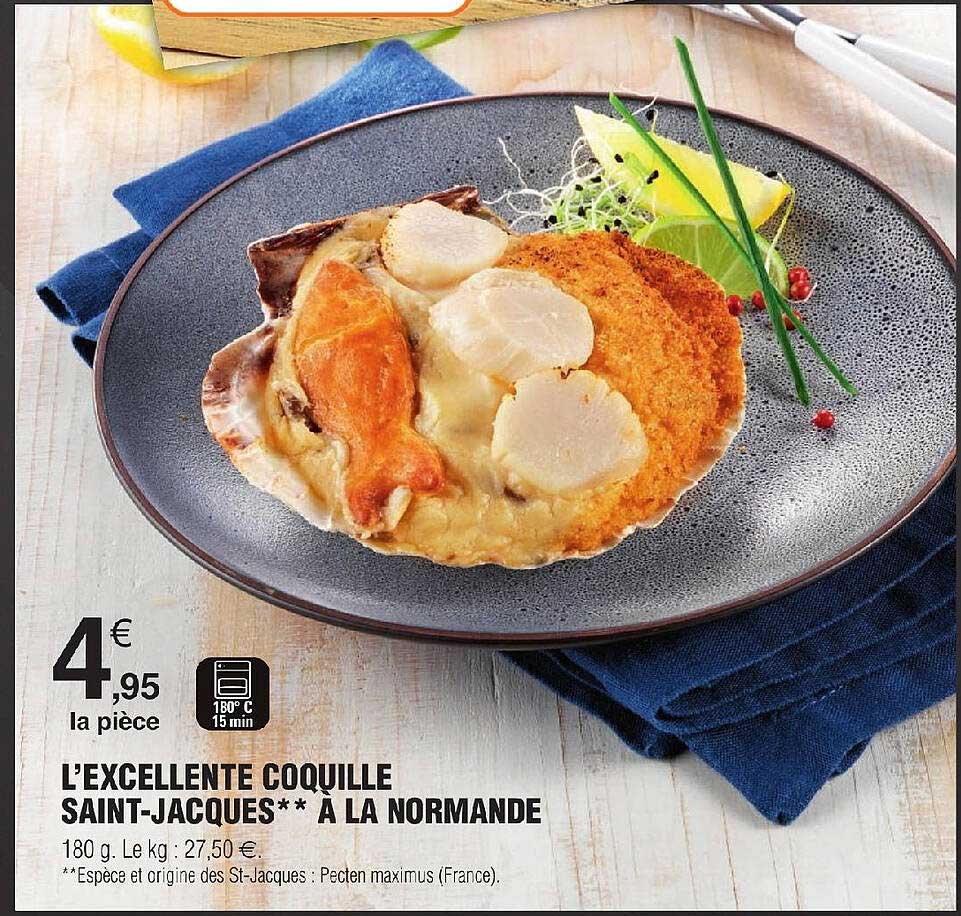 l'excellente coquille saint-jacques ** à la normande