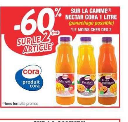 la gamme nectar cora 1 litre