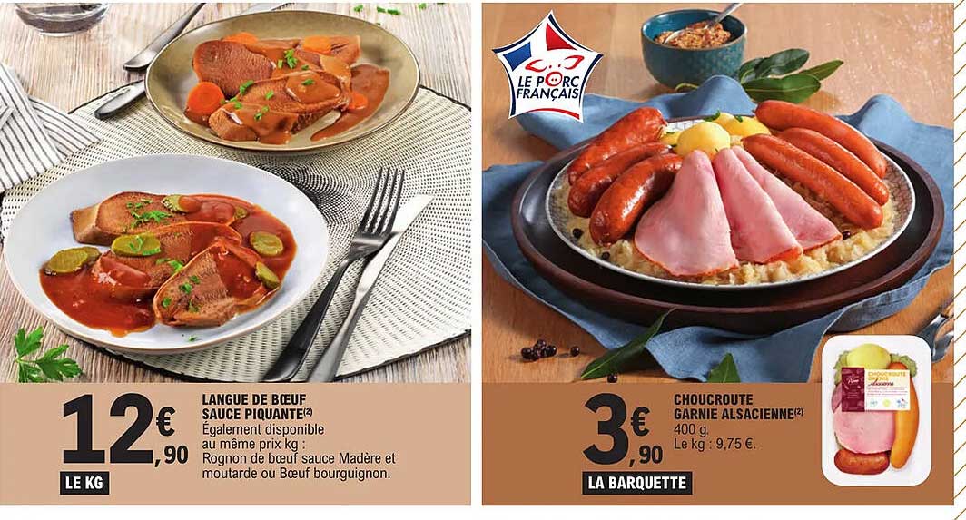 Langue De Bœuf Sauce Piquante Choucroute Garnie Alsacienne