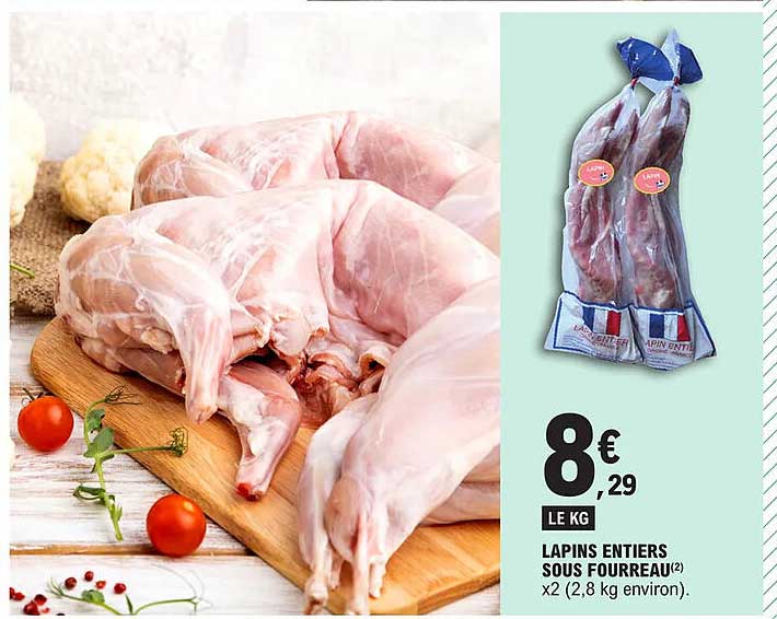 lapins entiers sous fourreau