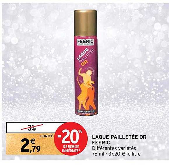 laque pailletée or fééric