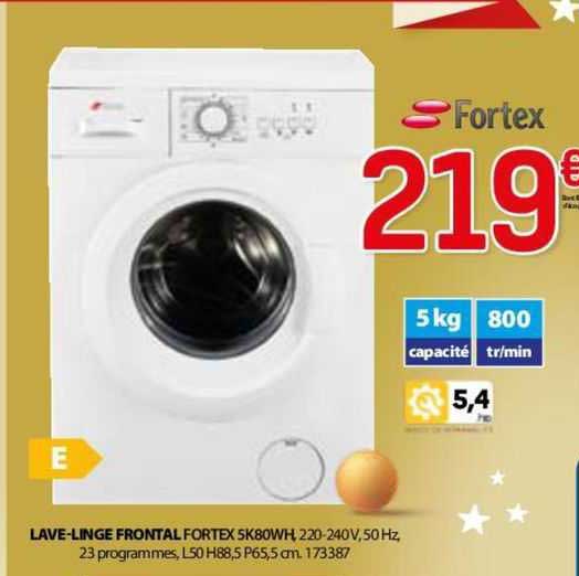 lave-linge frontal fortex