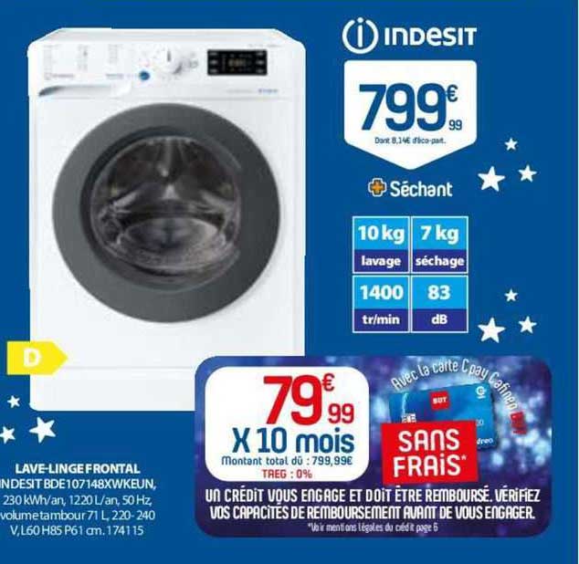 lave-linge frontal indesit
