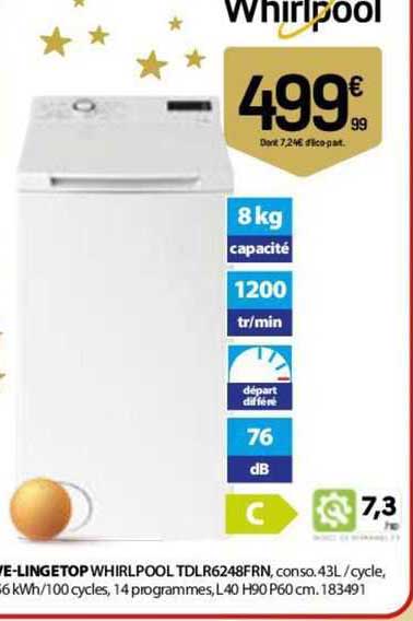 lave-linge top whirlpool