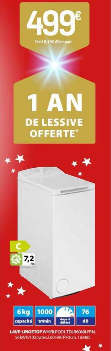 lave-linge top whirlpool