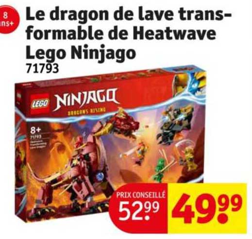 le dragon de lave transformable de heatwave lego ninjago