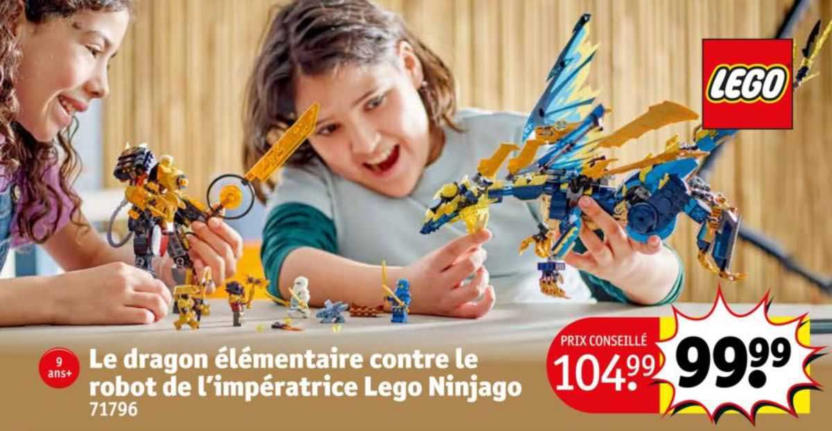 le dragon élémentaire contre le robot de l'impératrice lego ninjago