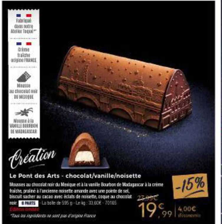 le pont des arts - chocolat/vanille/noisette