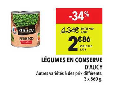 Légumes En Conserve D'aucy