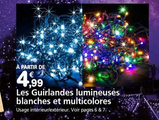 Les Guirlandes Lumineuses Blanches Et Multicolores