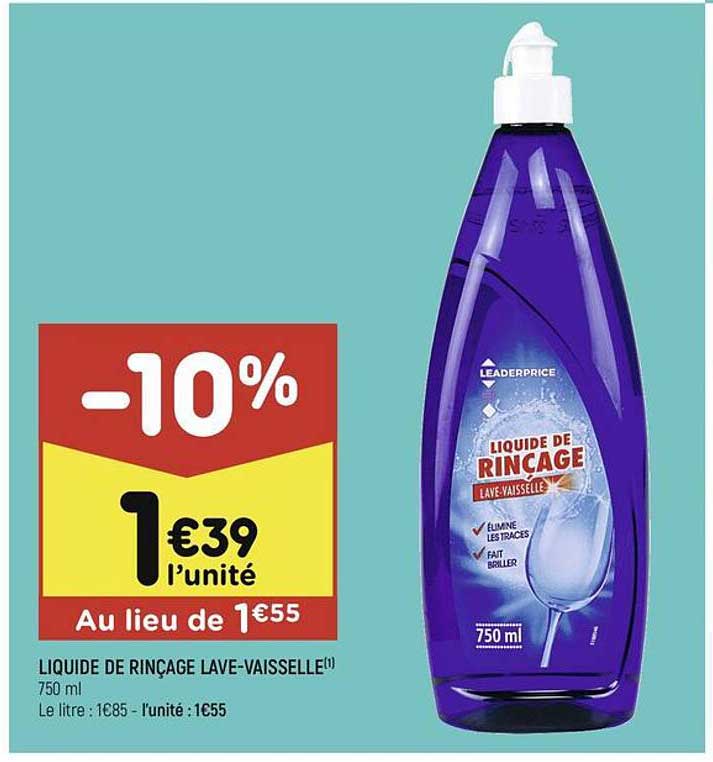 liquide de rinçage lave-vaisselle