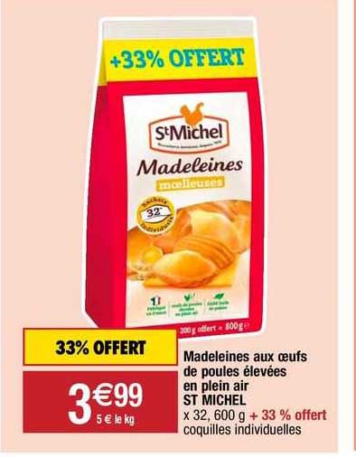 madeleines aux oeufs de poules élevées en plein air st michel