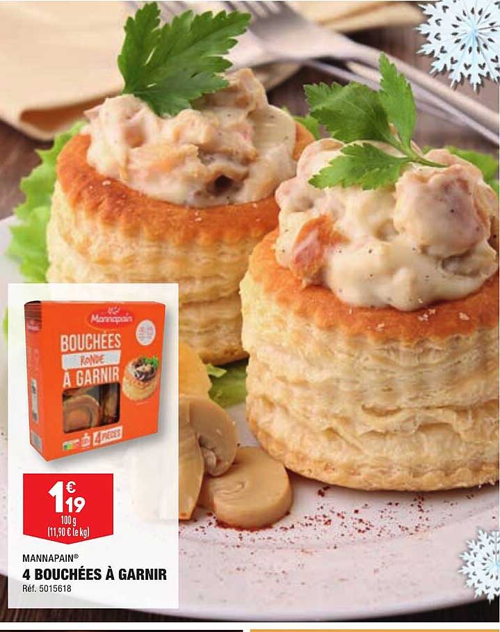 mannapain 4 bouchées à garnir