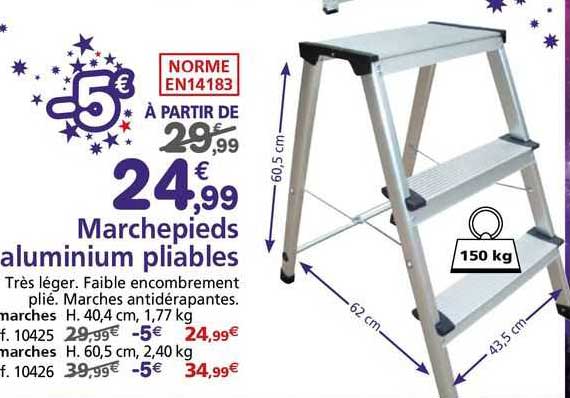 marchepieds aluminium pliables