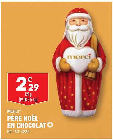 merci père noël en chocolat