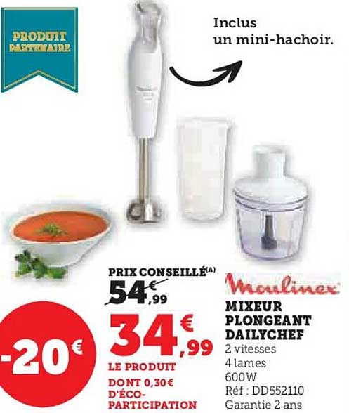 Mixeur Plongeant Dailychef Moulinex