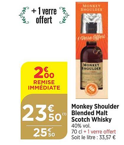 monkey shoulder blended malt scotch whisky