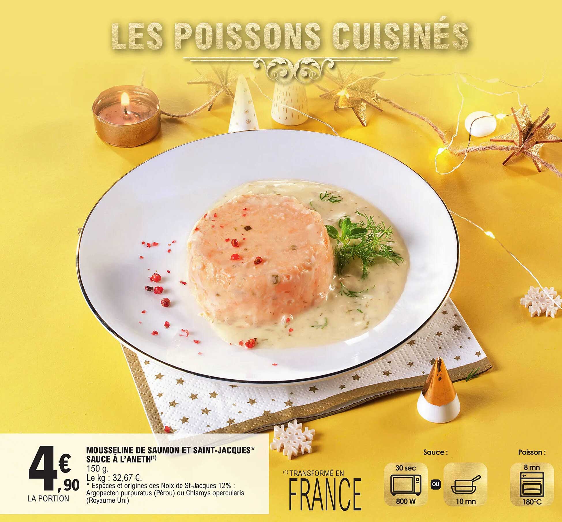 mousseline de saumon et saint-jacques sauce à l'aneth