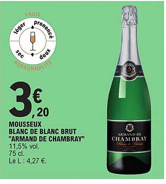 mousseux blanc de blanc brut "armand de chambray"