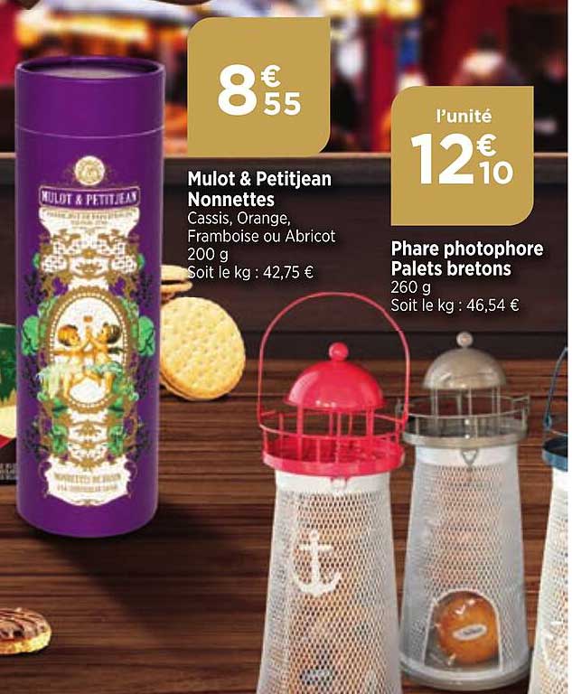 mulot & petitjean nonnettes, phare photophore palets bretons