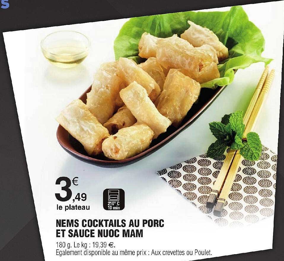 nems cocktails au porc et sauce nuoc mam