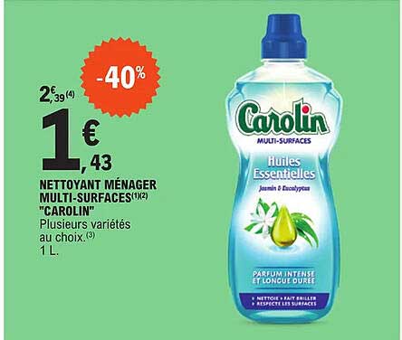 nettoyant ménager multi-surfaces "carolin"