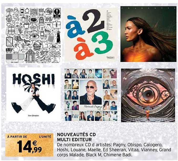 nouveautés cd multi éditeur
