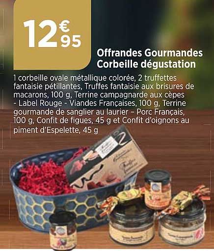 offrandes gourmandes corbeille dégustation